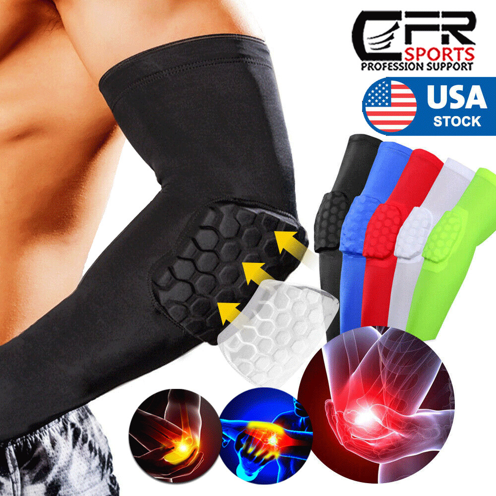 Tennis Elbow Support Compression Honeycomb Pad Brace Joint Pain Arm Sleeve Sport