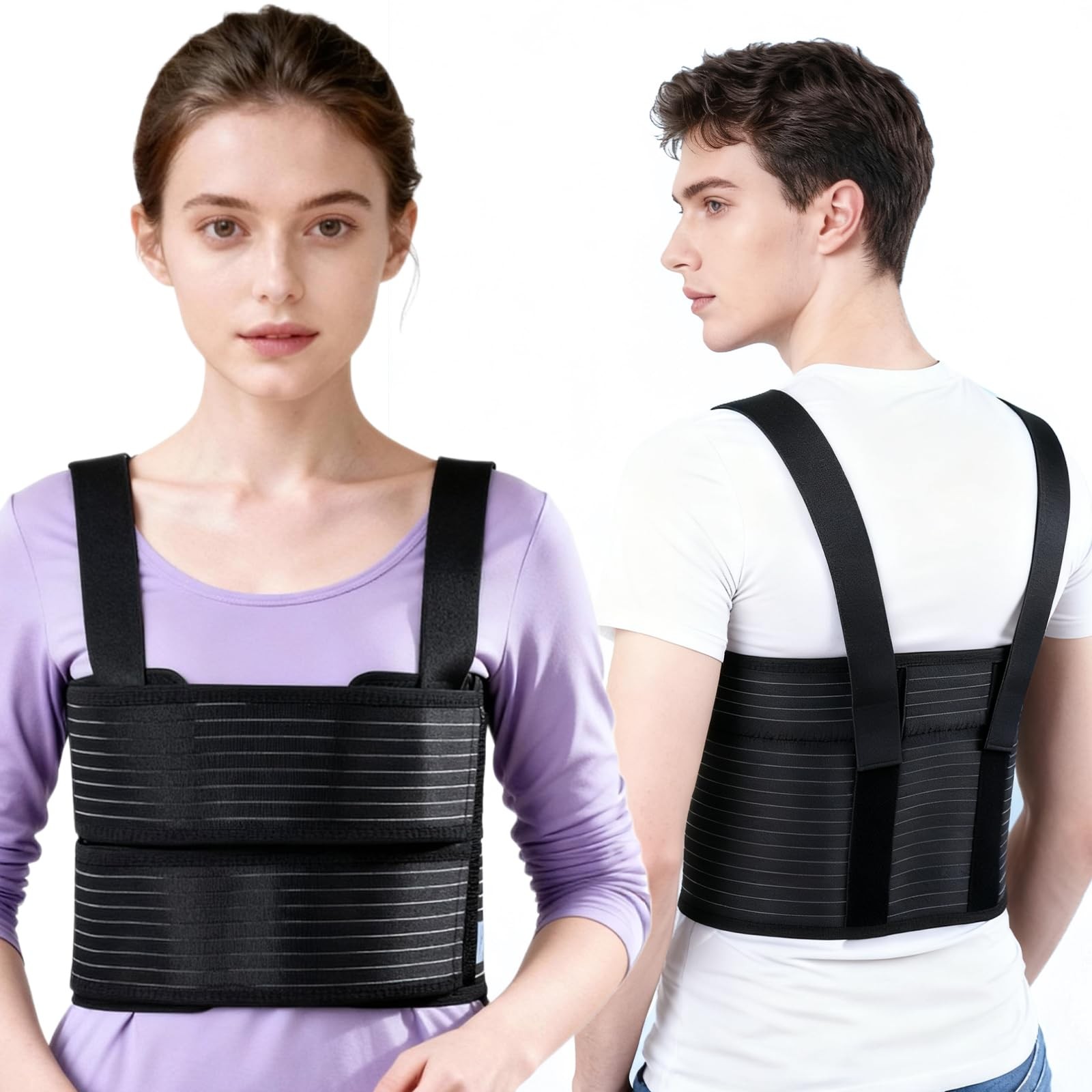 Rib Injury Chest Binder Brace for Cracked Ribs – Rib Support Brace for Women …