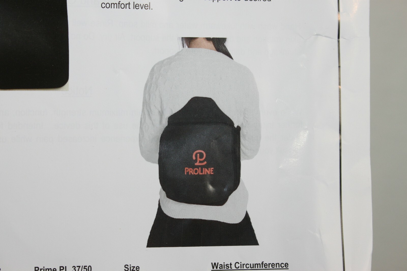 ProLine Innovations Prime Back Brace Support Compression System -Medium #Gw657
