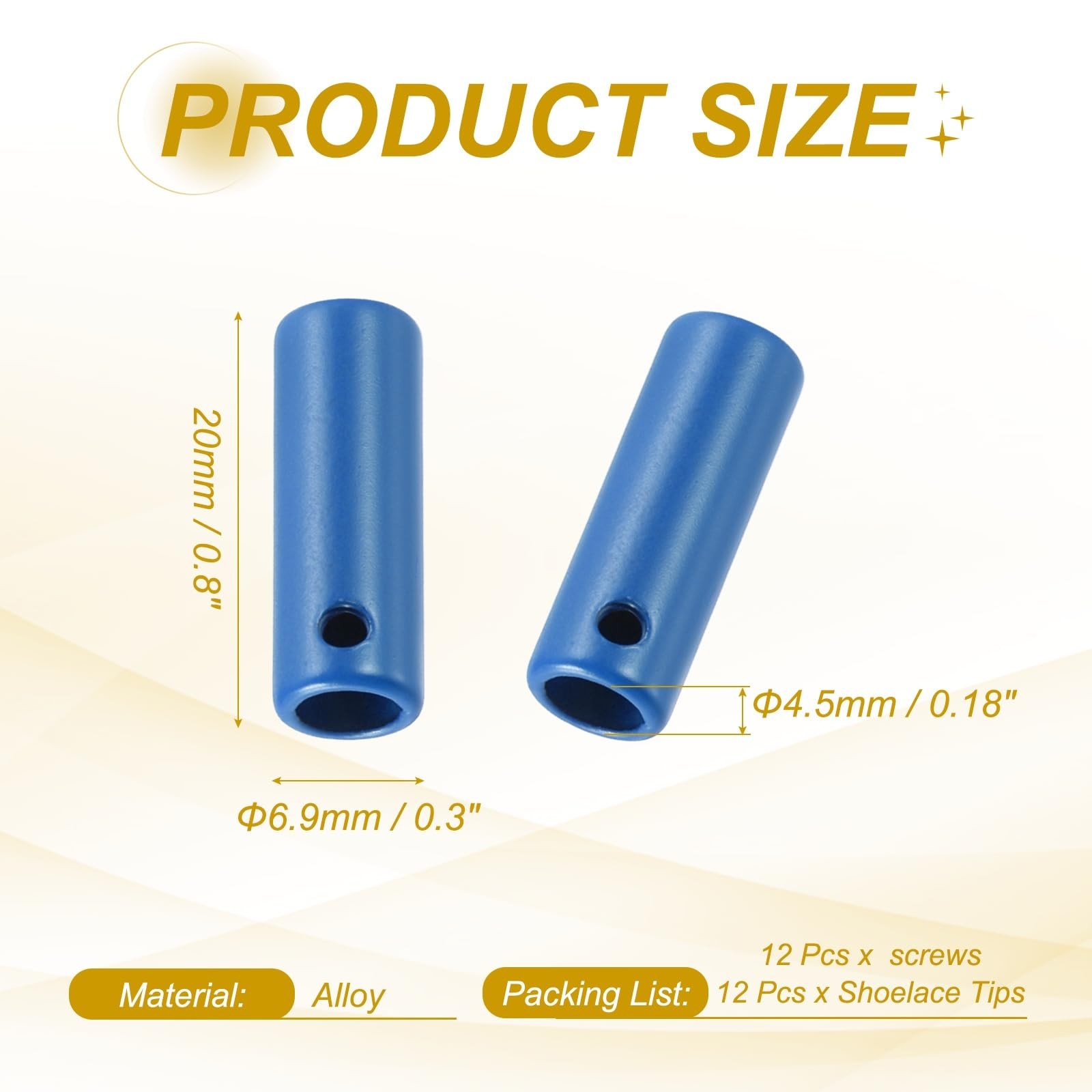 PATIKIL 12 Pcs Shoelace Tips, 20mm Metal Aglets Shoes Lace Cords End Tip Cap …