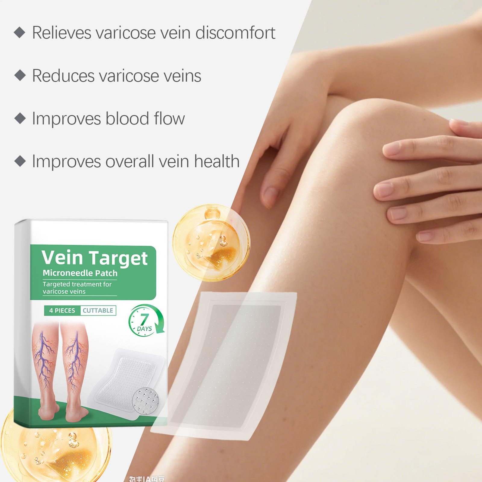 2026 Target Vein Patches 4Pcs Venous Varicose Patches Leg Care Relief Stickers