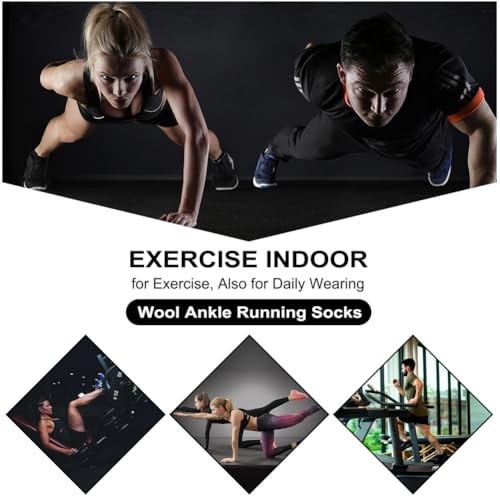 Ankle Merino Wool Blend Running Walking Socks Small-Medium 3 Pairs Light Grey