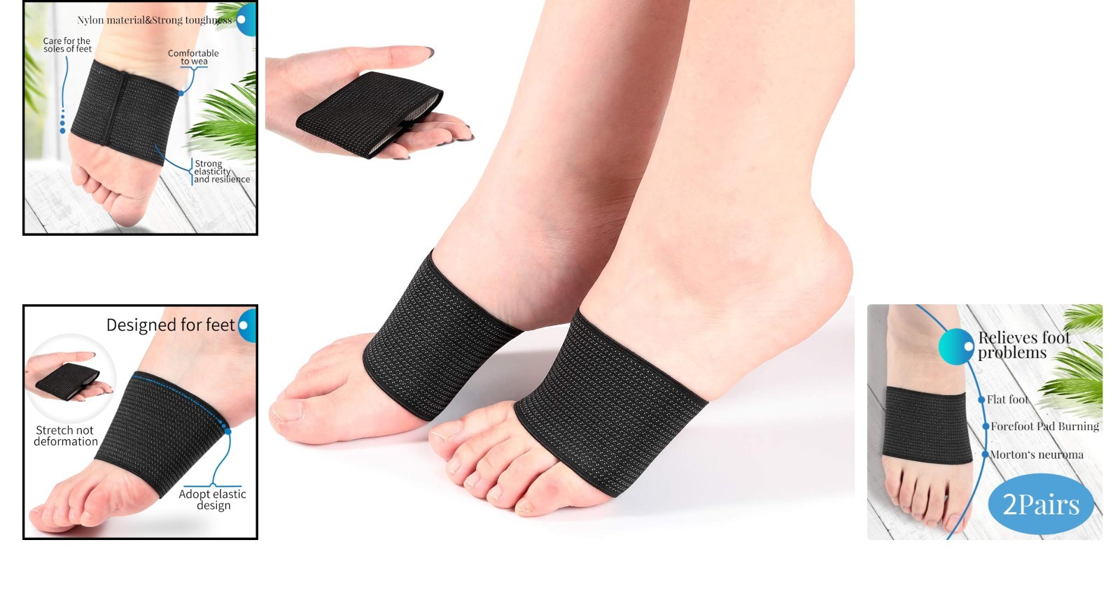 Unisex Compression Arch Support Sleeves – Pain Relief for Flat Feet & Heel Spurs