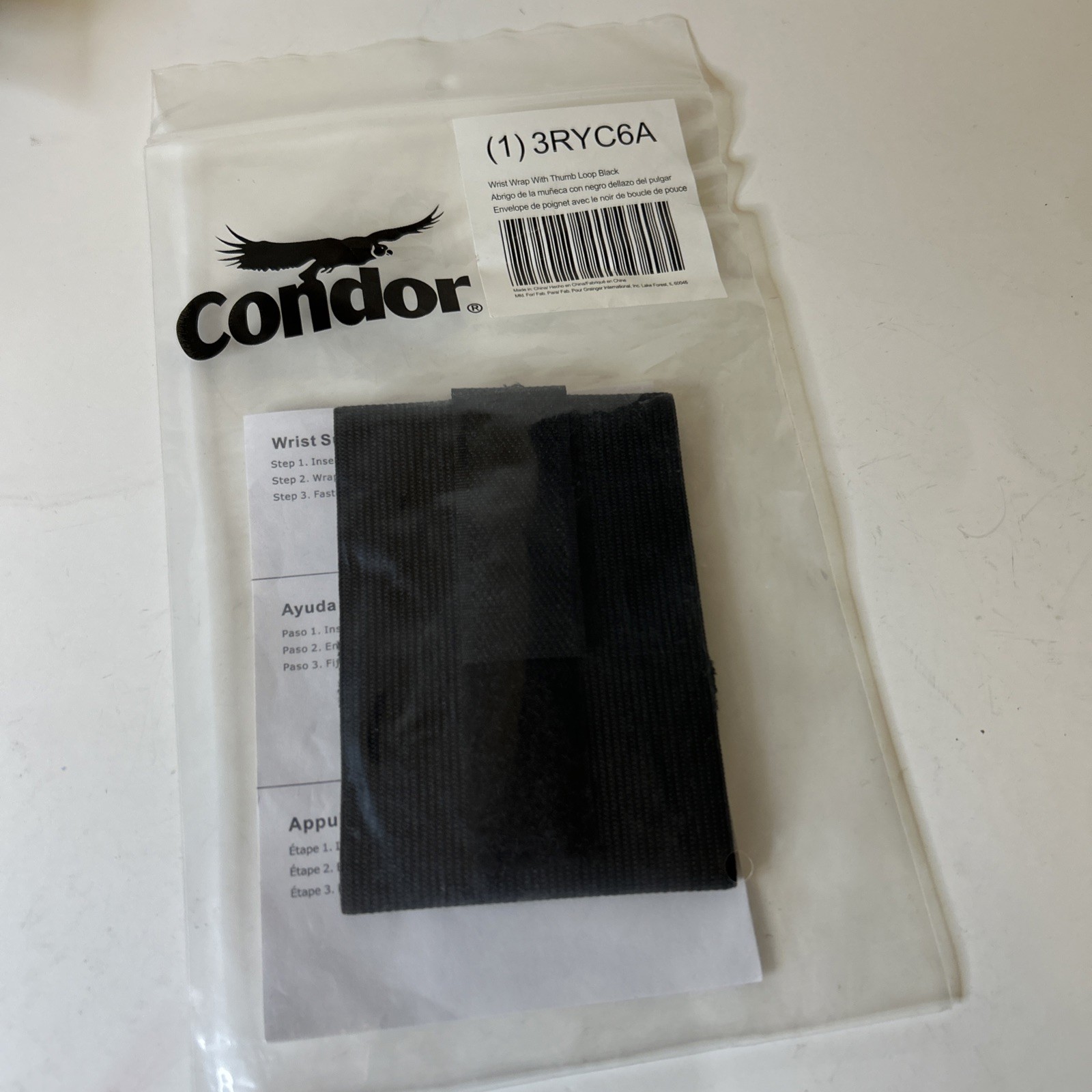 Condor Wrist Wrap with Thumb Loop – Black (1)3RYC6A