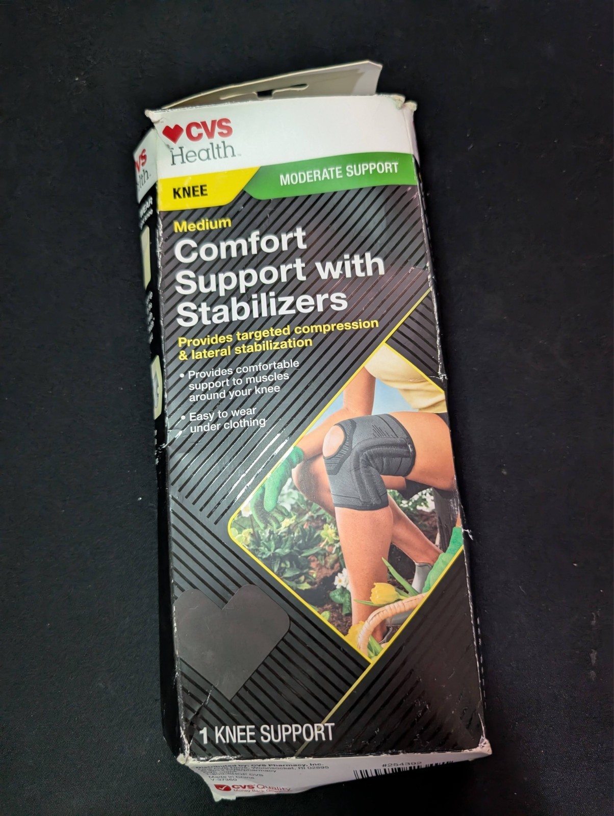CVS Health Knee Brace Support Medium Stabilizer Compression Sleeve