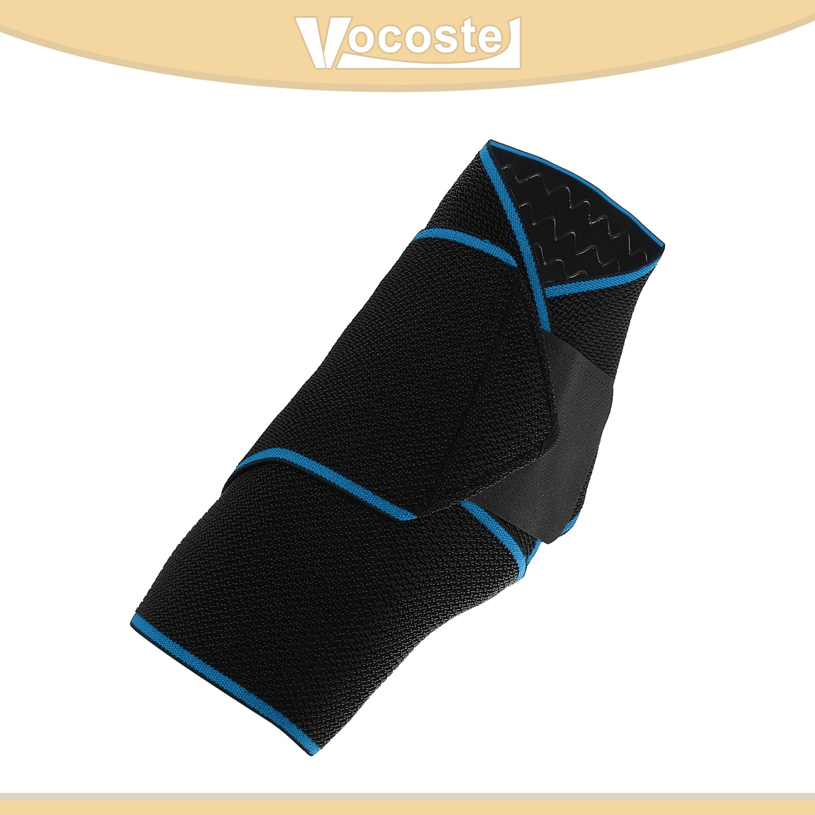 Piece of 1 Ankle Compression Sleeve Socks Foot Ankle Support Brace Blue Black