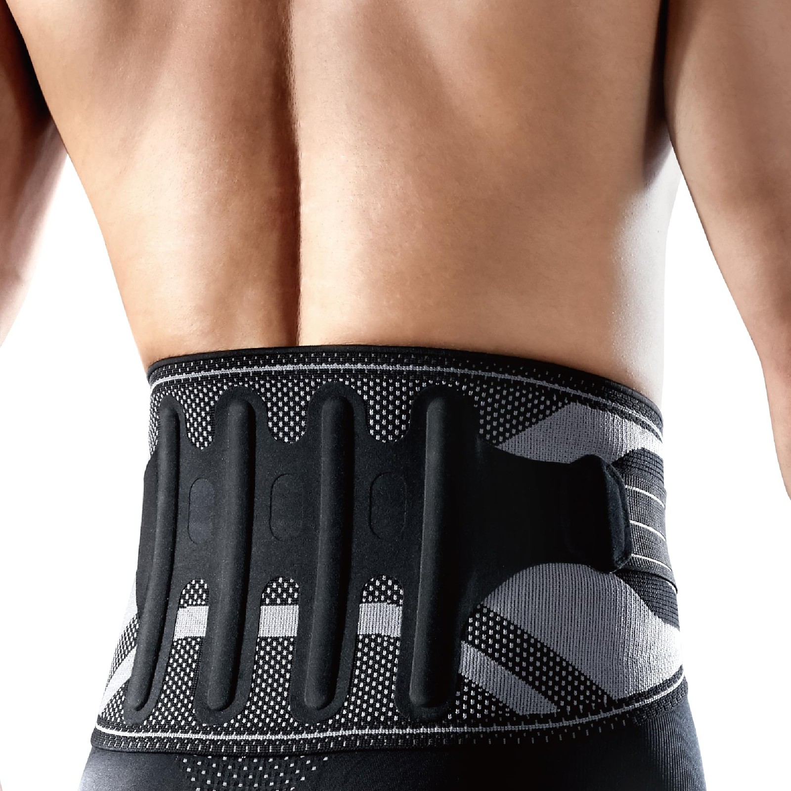 LP SUPPORT Lumbar Back Brace for Lower Back Support – 4 Semi-Rigid Stays with…
