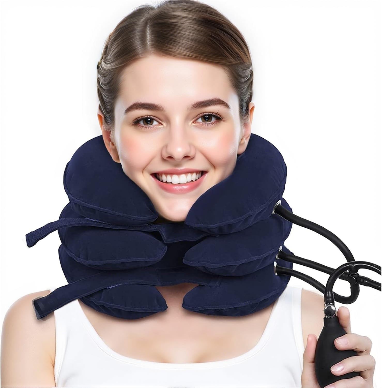Adjustable Inflatable Neck Stretcher – Cervical Traction Device for Pain Relief