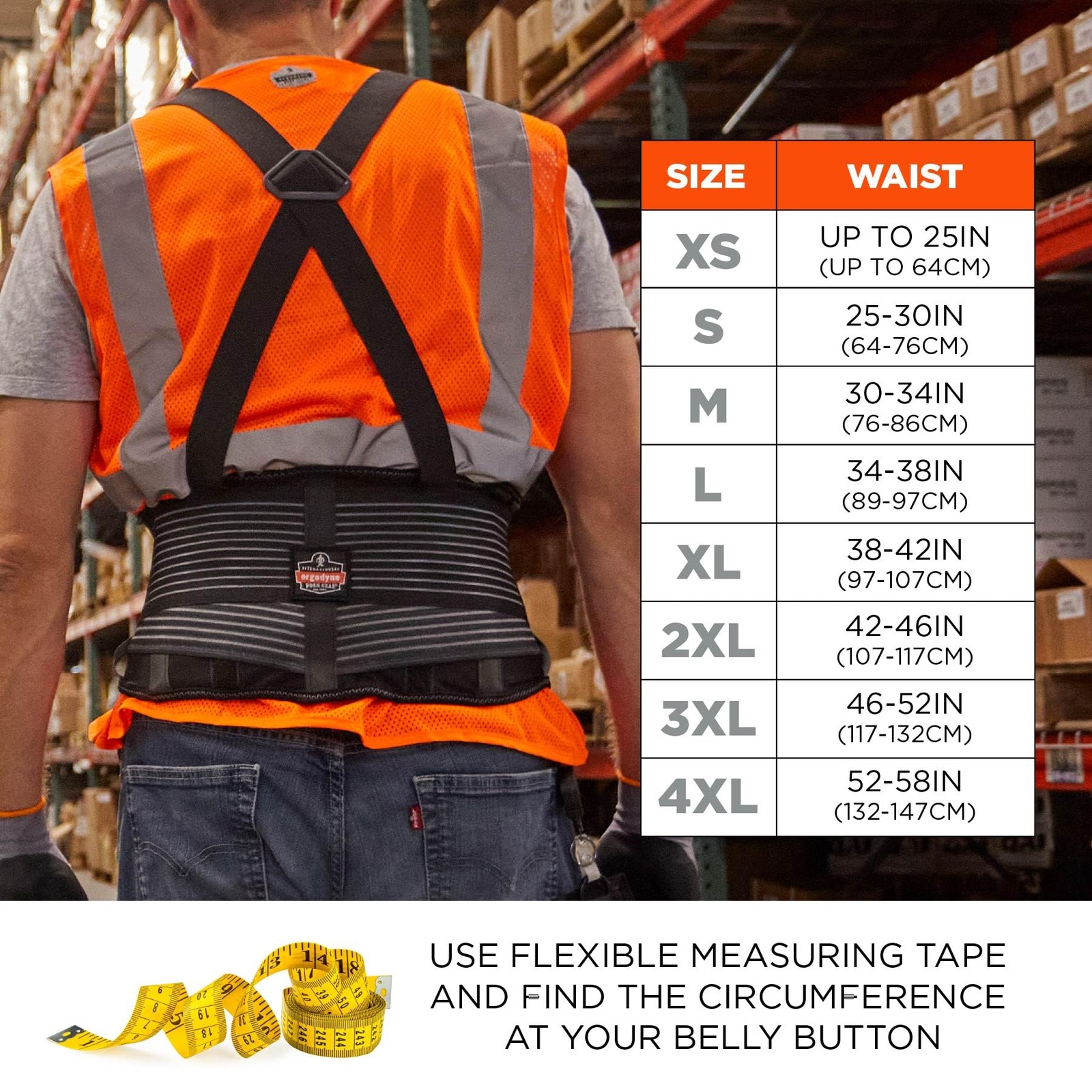 Proflex 1675 Back Support Brace Belt with Warming and Cooling Pack Support