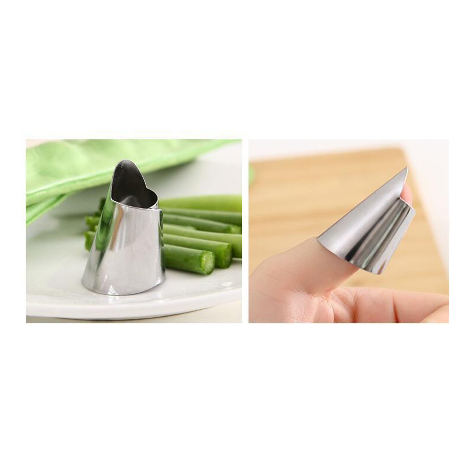 Kitchen Tool Finger Guard Stainless Steel Finger Protector Thumb Guard Peeler