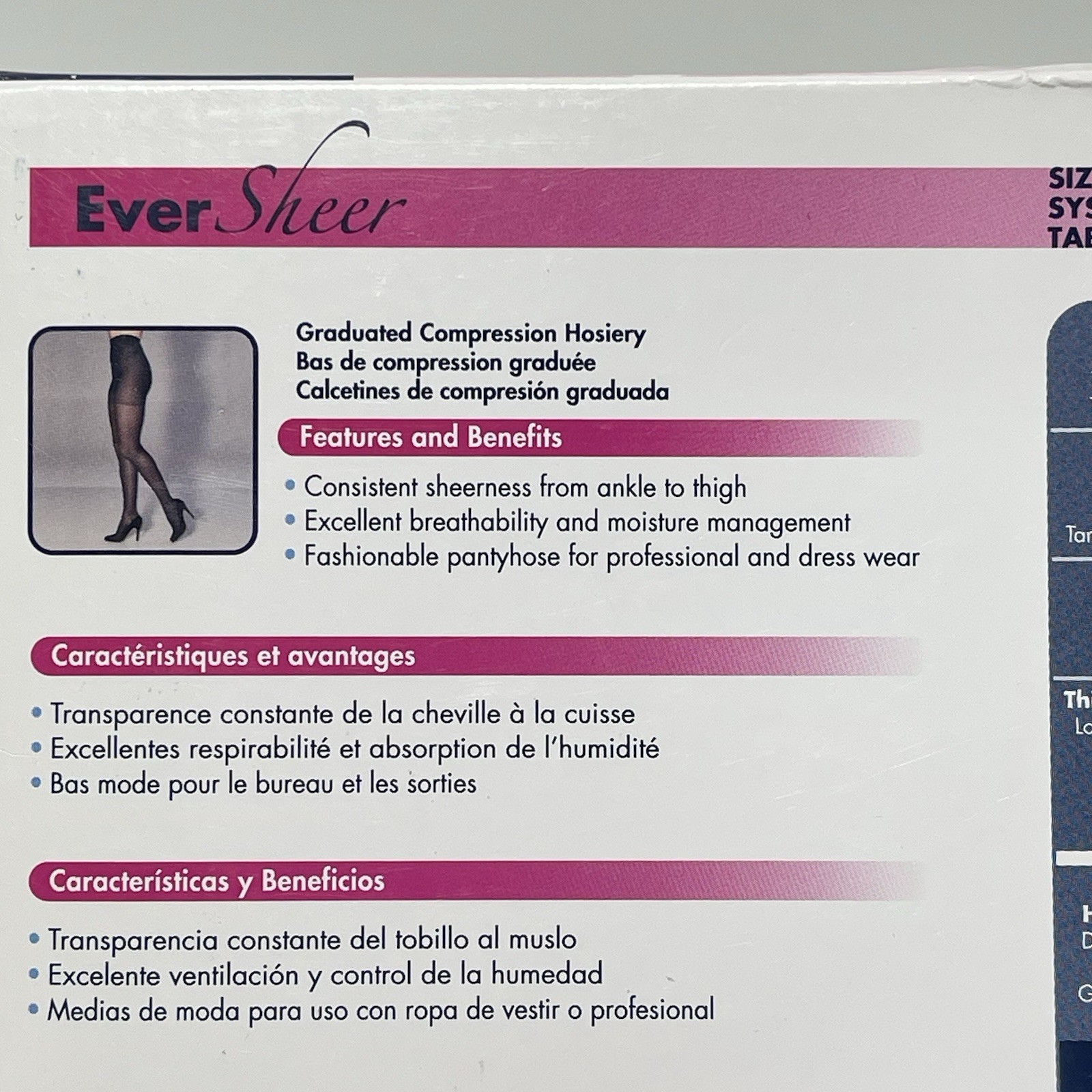 New Sigvaris Style 782 Sheer 20-30 Closed Toe Compression Pantyhose Black Sz SS
