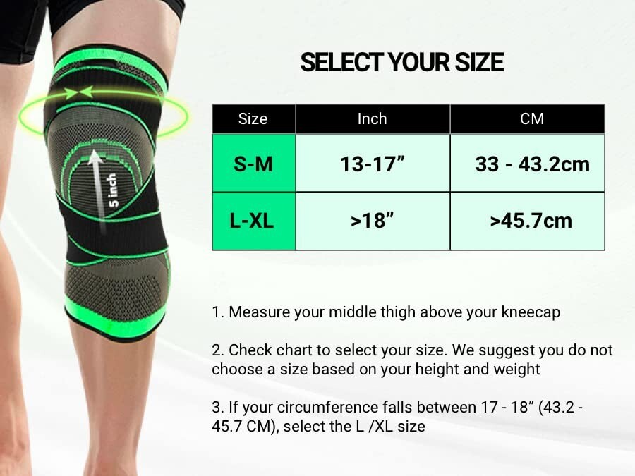 Set of 2 – Circa Knee Sleeves – XL – Compression Knee Sleeves for Men/Women- NEW