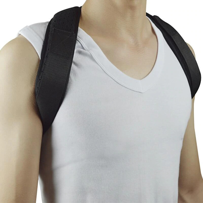 BLACK Posture Corrector (Adjustable to Multiple Body Sizes) FOR MEN AND WOMAN