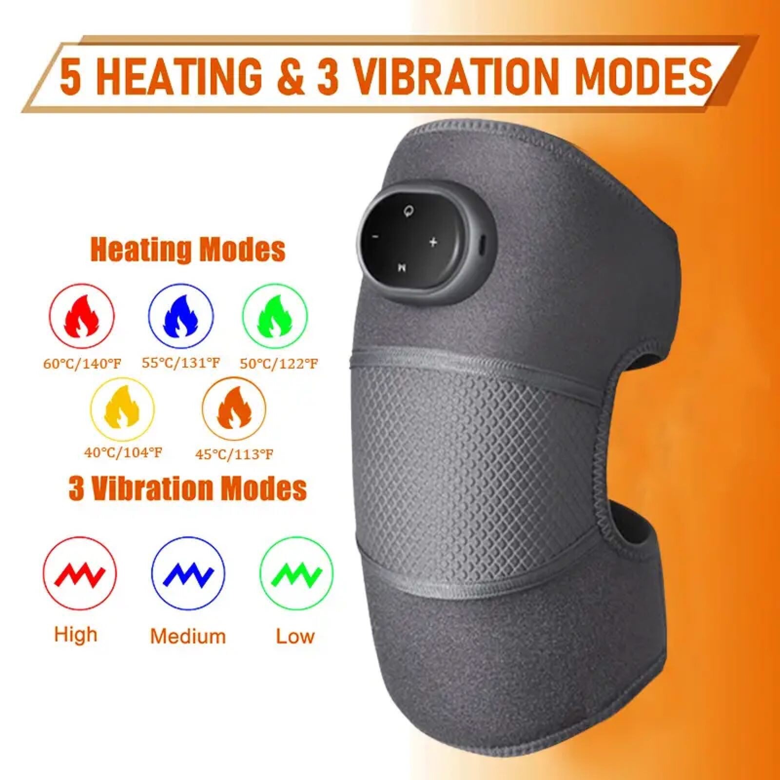 Wireless Knee Massager With Heating And Vibration Functions