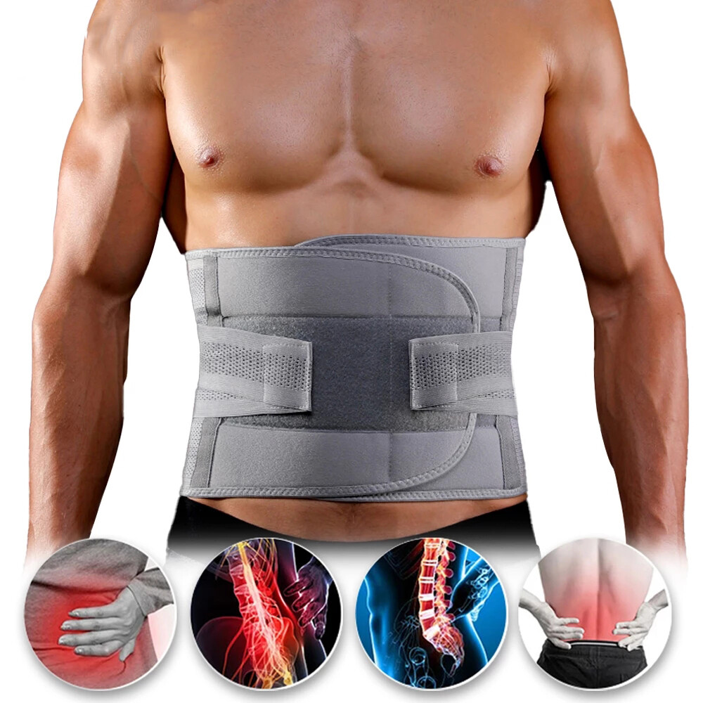 Men Women Umbilical Hernia Belt Lower Back Brace Lumbar Support Pain Relief Belt