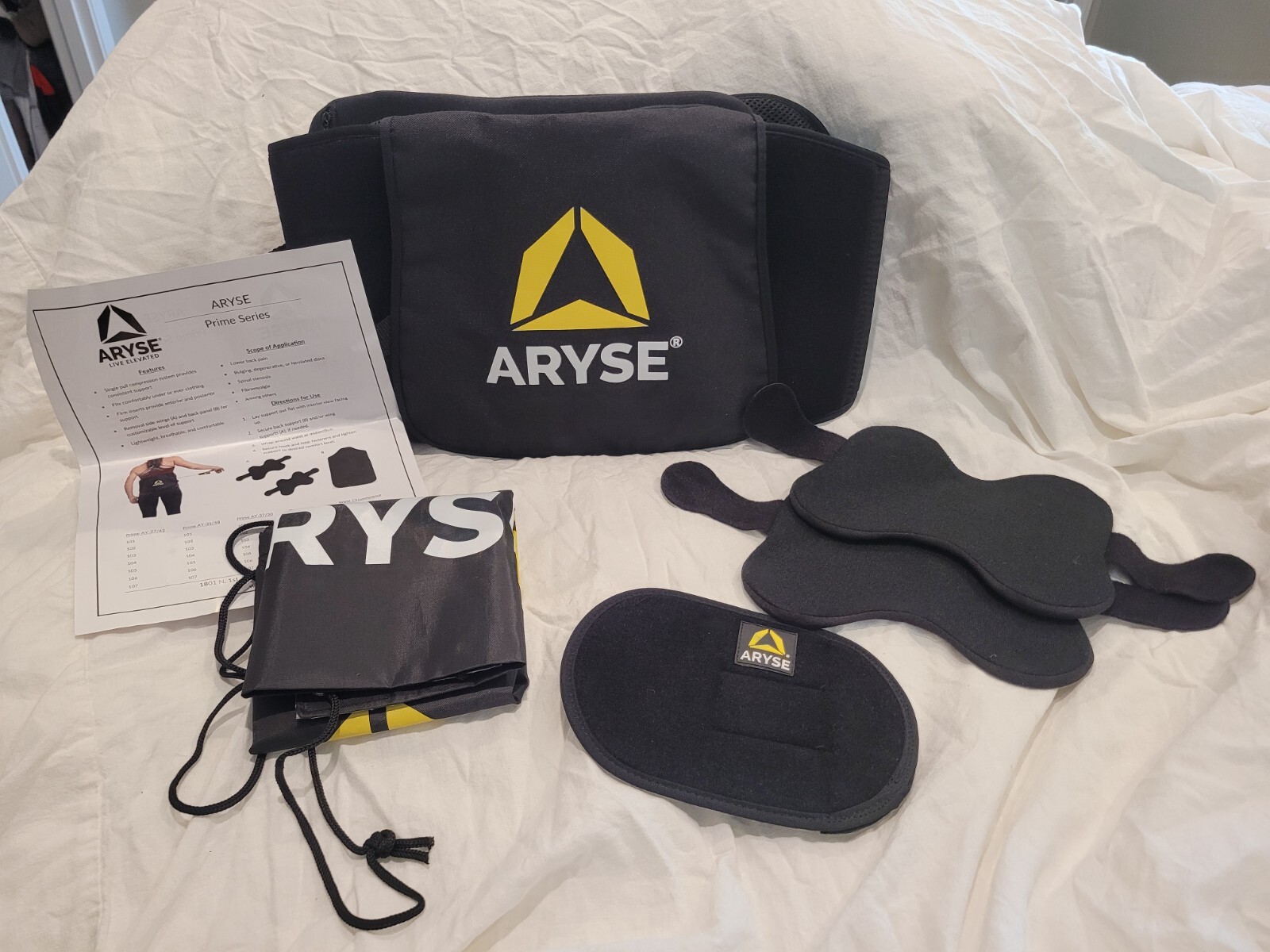 Aryse AY-37/50-105 Metforce Black XXL Back Brace L0650 New Rehab Post Surgery
