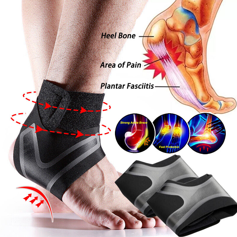 Ankle Brace Support Compression Sleeve Plantar Fasciitis Pain Relief Foot Wrap A
