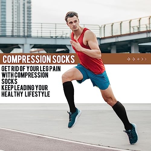 Copper Compression Socks Men & Women 4 Pairs,Best Large-X-Large A1 – Black