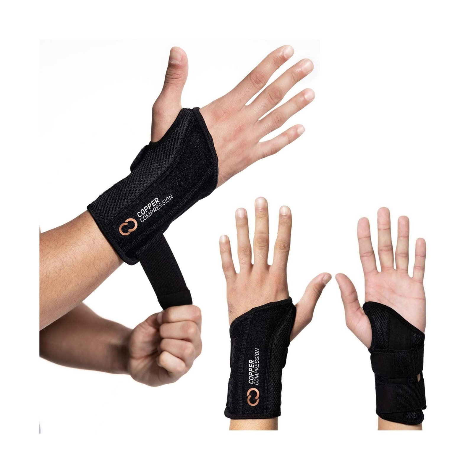Copper Compression Advanced Wrist Brace – Copper Infused Adjustable Orthopedi…