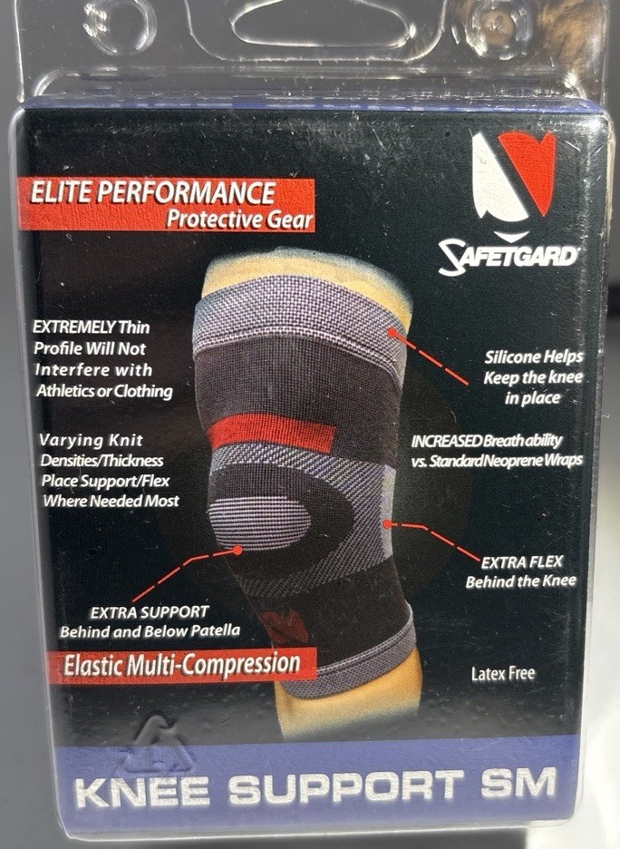 Safetgard All Sports(Football/Baseball)Compress Knee Support Small 13.5”-15”-NEW