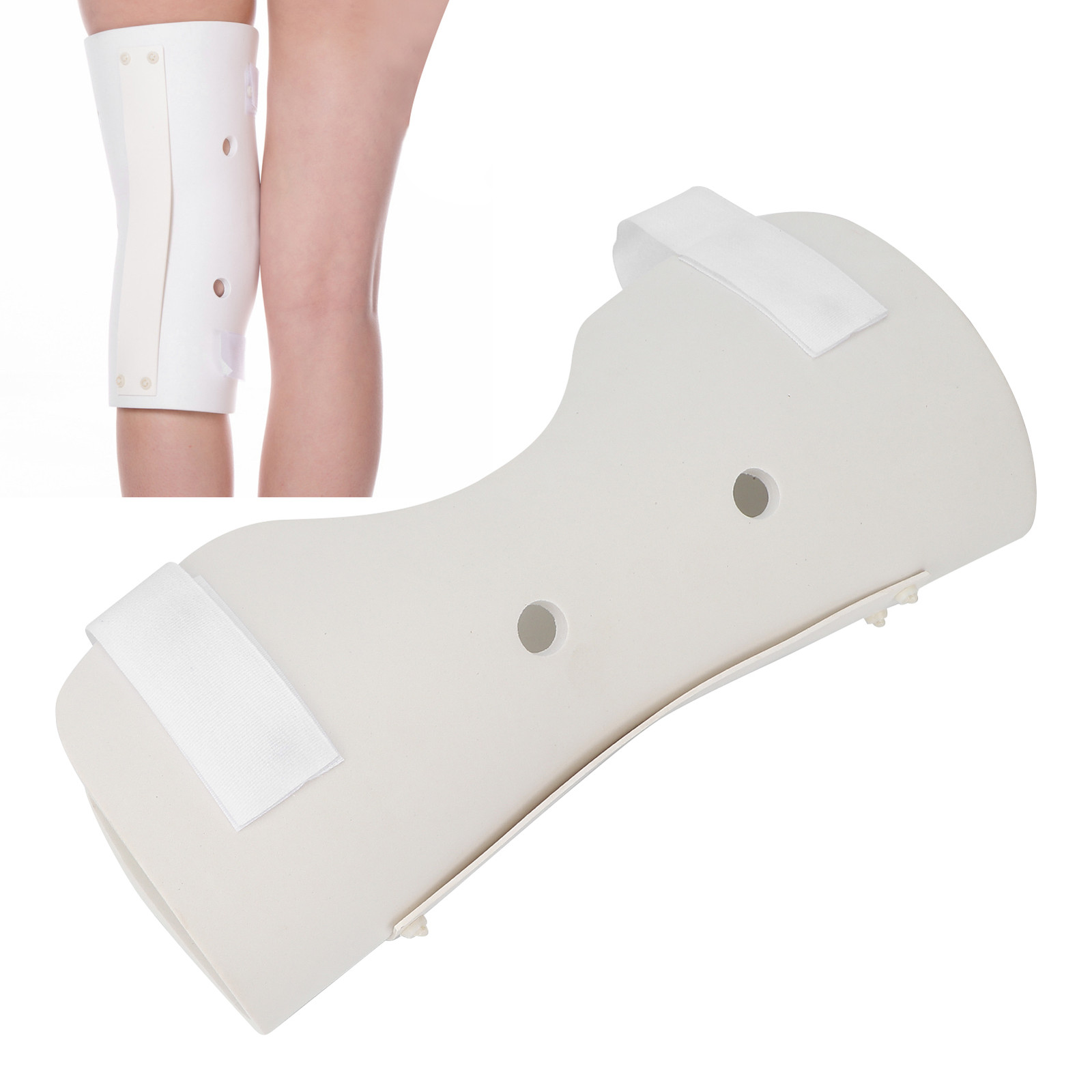 Knee Splint Knee Immobilizer Compression Sleeve Straight Leg Support Brace Left