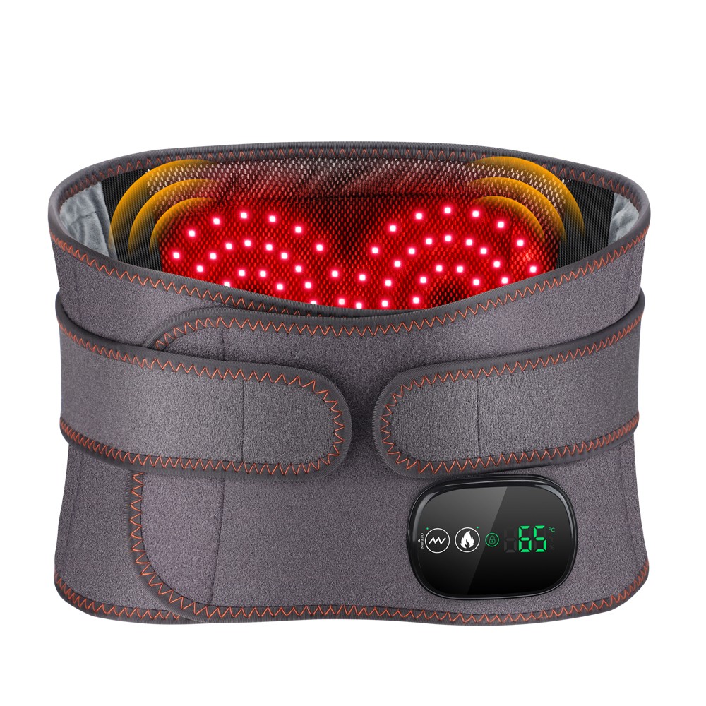 Electric Red Light Therapy Heated Back Massager Waist Brace Lumbar Support Belt