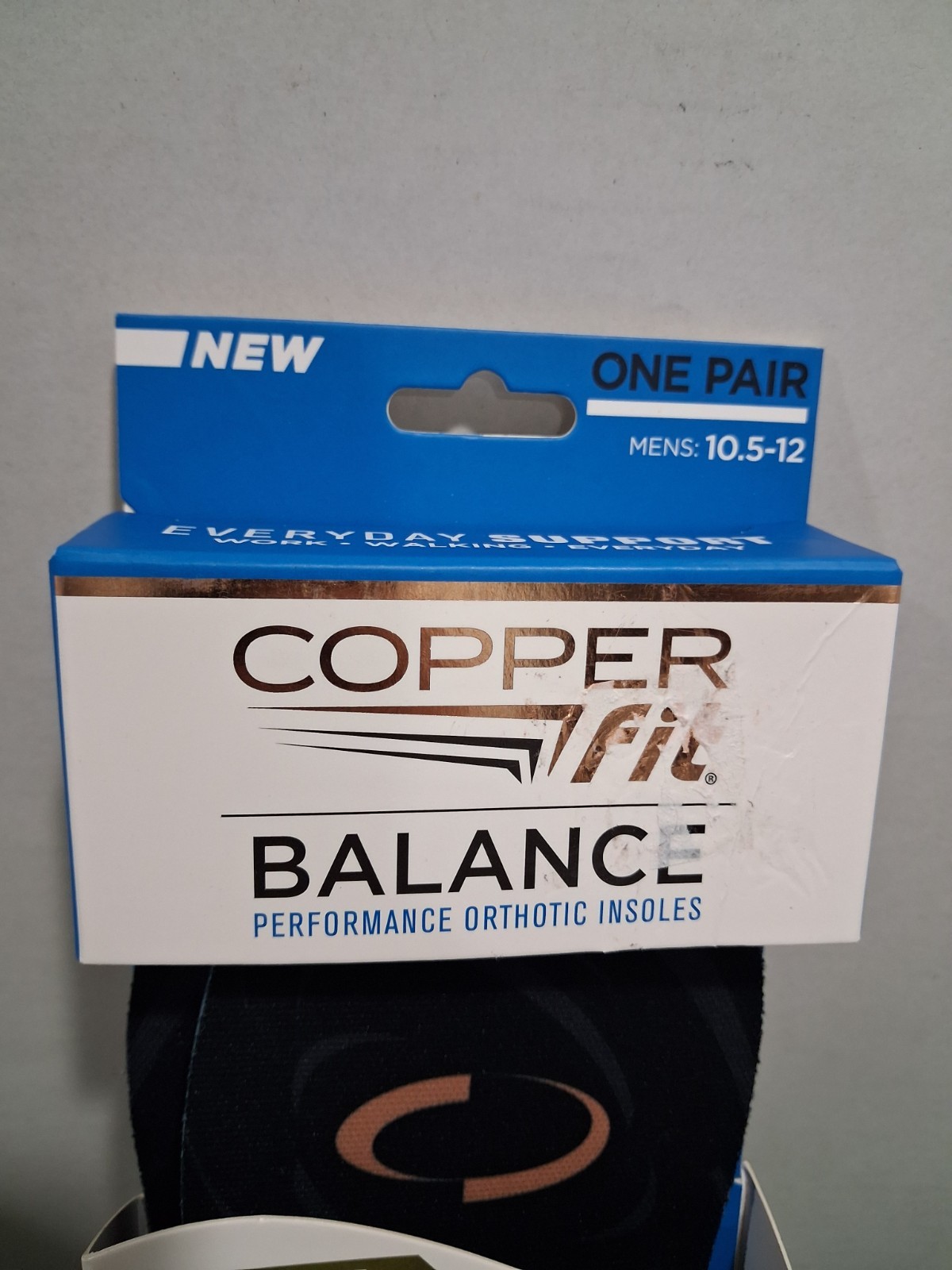 COPPER FIT Balance Orthotic Insoles Size L Men’s 10.5-12 New!!