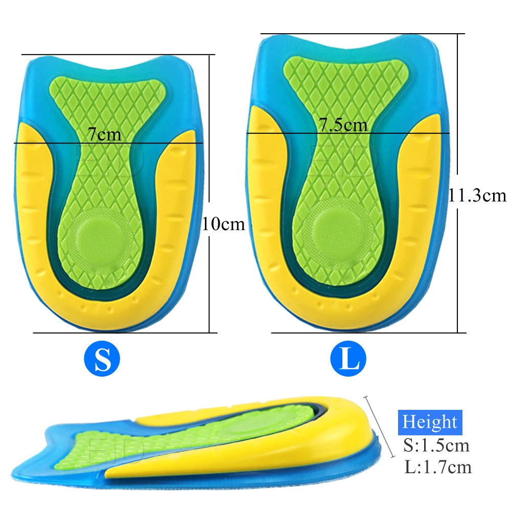 Gel insole silicone For Women man heel Cushion insoles soles relieve foot pa