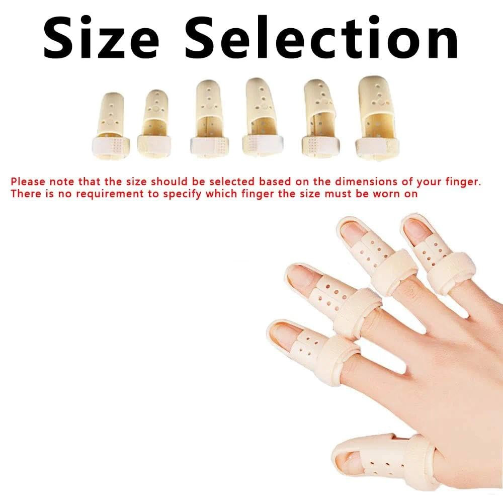 [2 Piece Plastic Mallet Dip Finger Support Brace Splint Joint Protectio