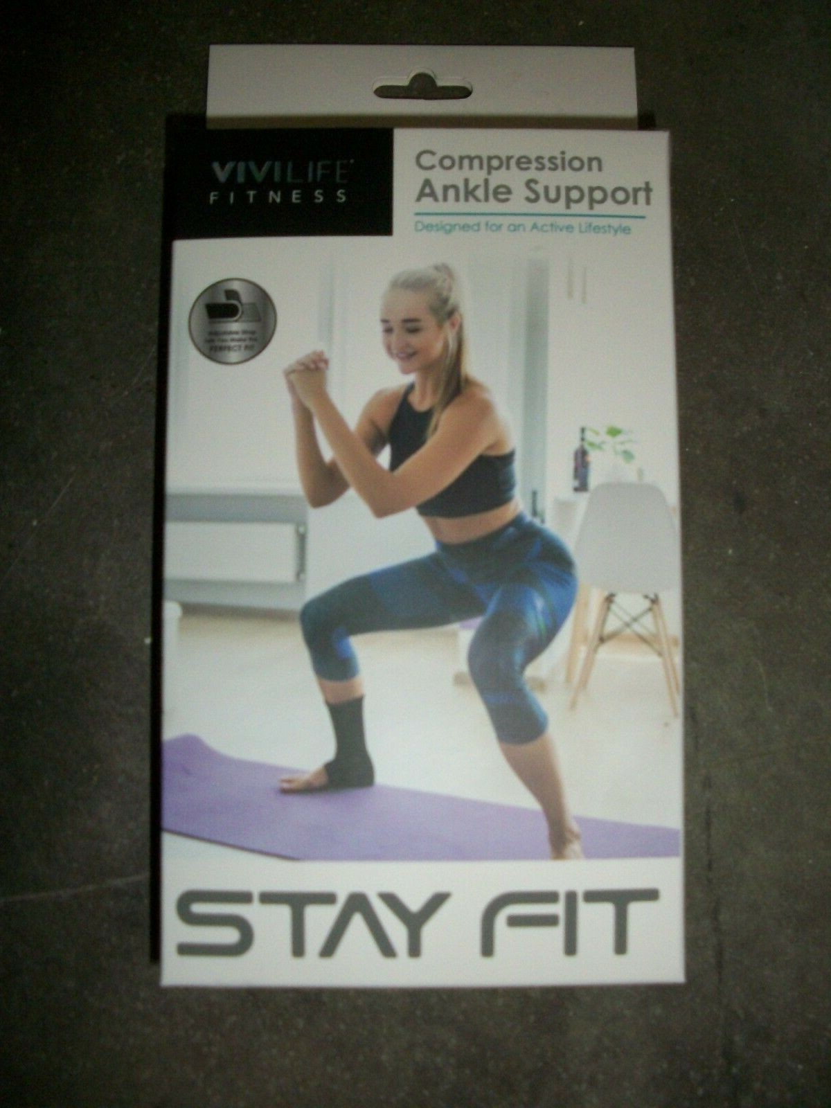 VIVILIFE FITNESS COMPRESSION STAY FIT ANKLE SUPPORT …. NEW / BOXED !!