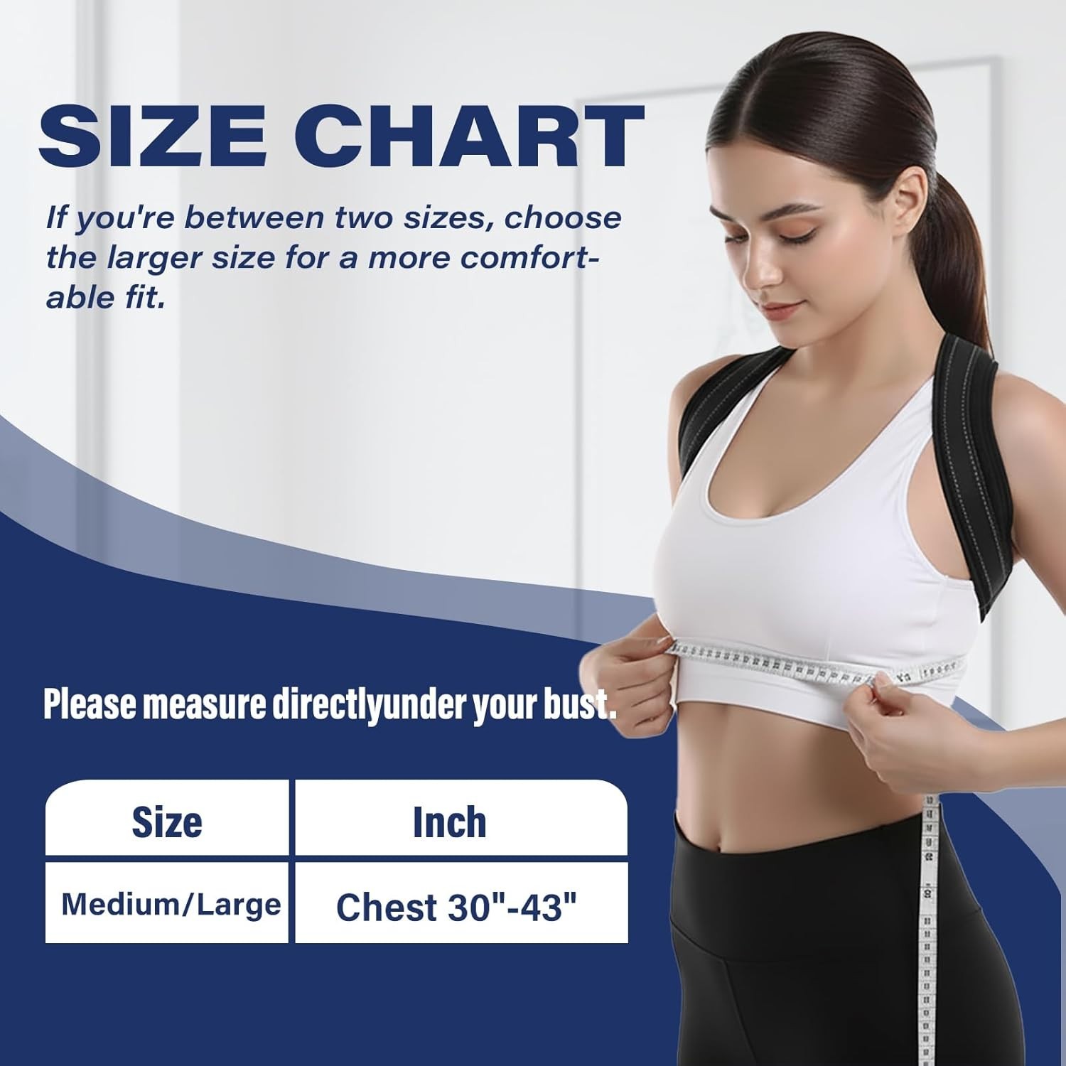Soporte De Espalda Superior Ajustable Corrector De Postura Para Mujer y Hombres