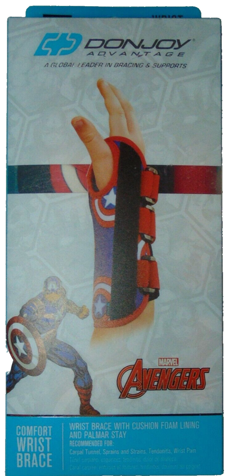 YOUTH WRIST BRACE DONJOY COMFORT ADVANTAGE Right hand MARVEL AVENGERS SPRAINS