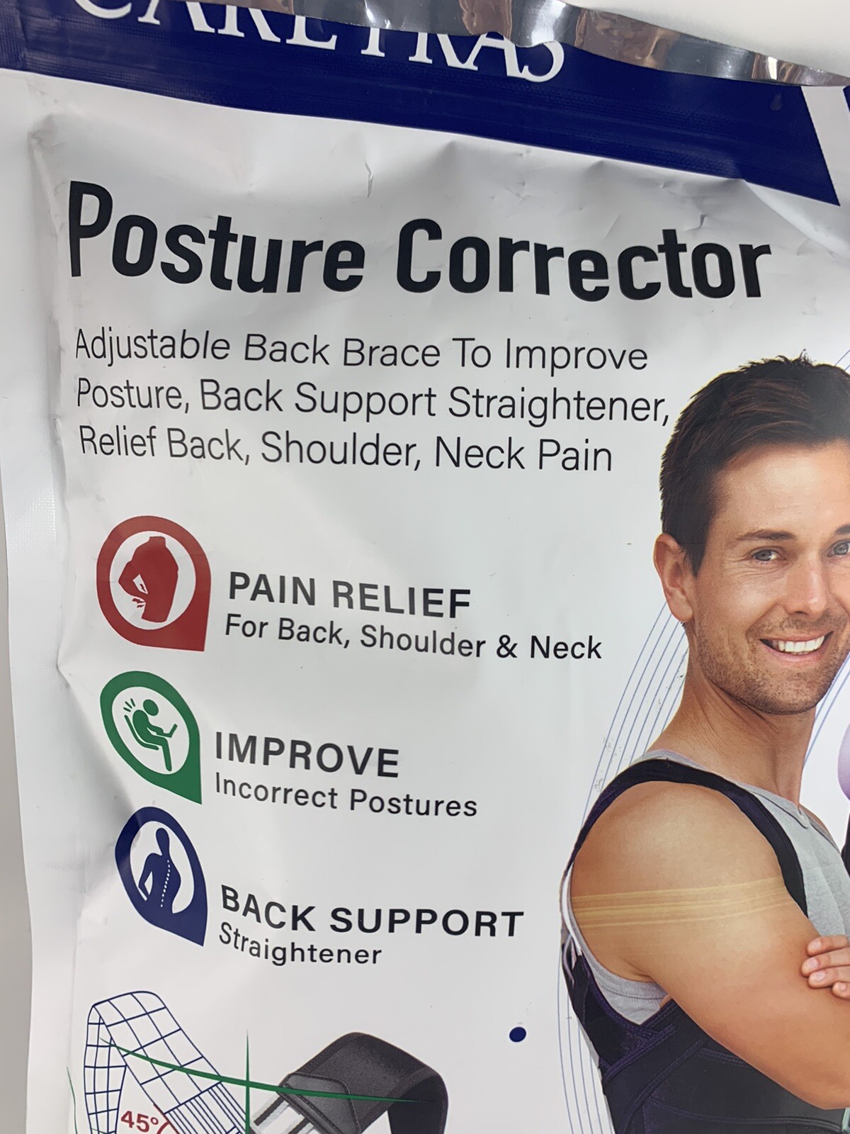 Caretras Posture Corrector for Men and Women, New Opened Box Size M
