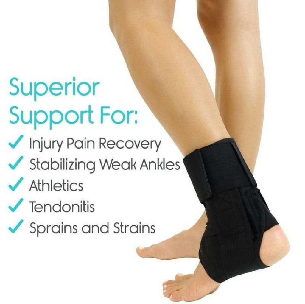 VIVE Laced Ankle Brace Black Large