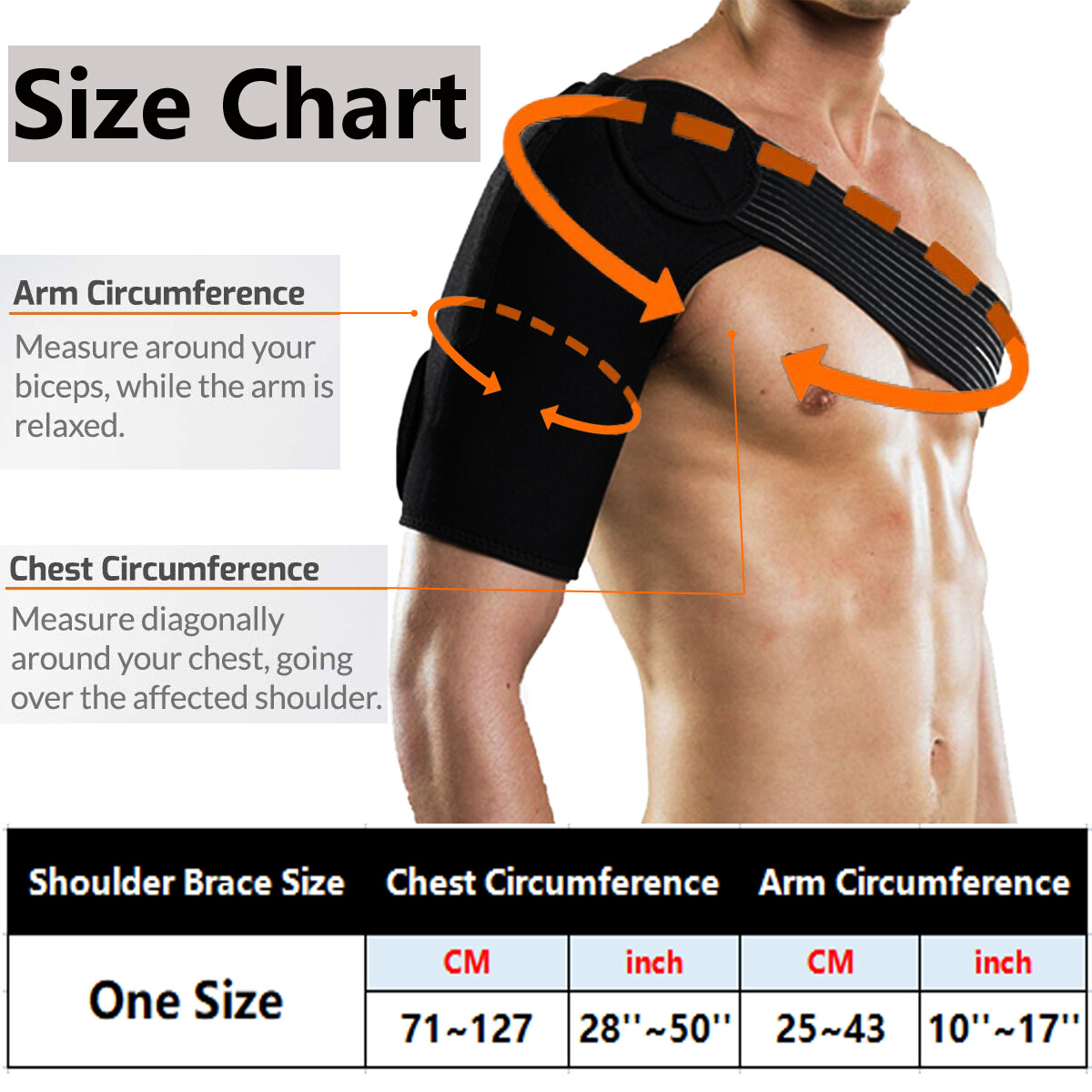 Shoulder Brace Rotator Cuff Support Arthritis Dislocation Compression Arm Sleeve