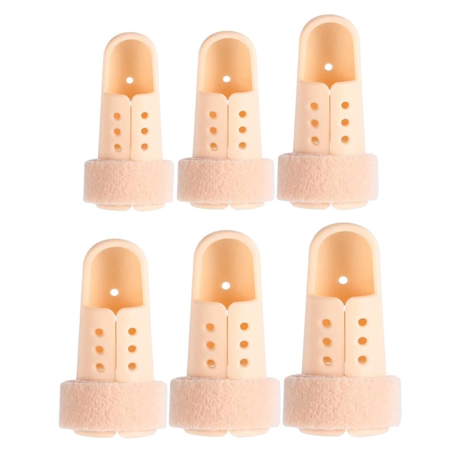 6 Pcs Finger Splint Mallet Finger Support Finger Splint Brace Plastic Protector