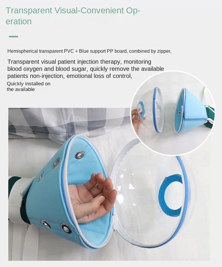 Lantern Restraint Gloves Hemispherical Transparent PVC Wrist Fixation Belt