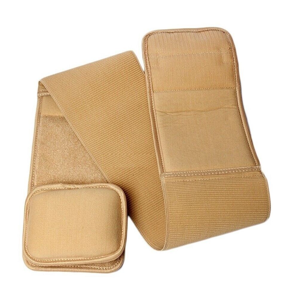 Umbilical Hernia Belt for Men and Women – Abdominal Support Binder with Compress