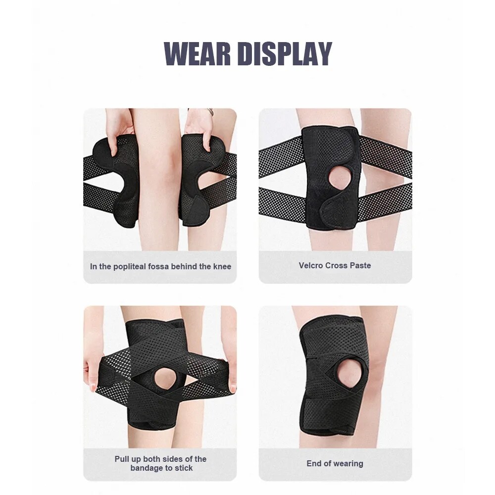 Knee Brace with Side Stabilizer Relieve Meniscus Tear Pain ACL Arthritis Strap