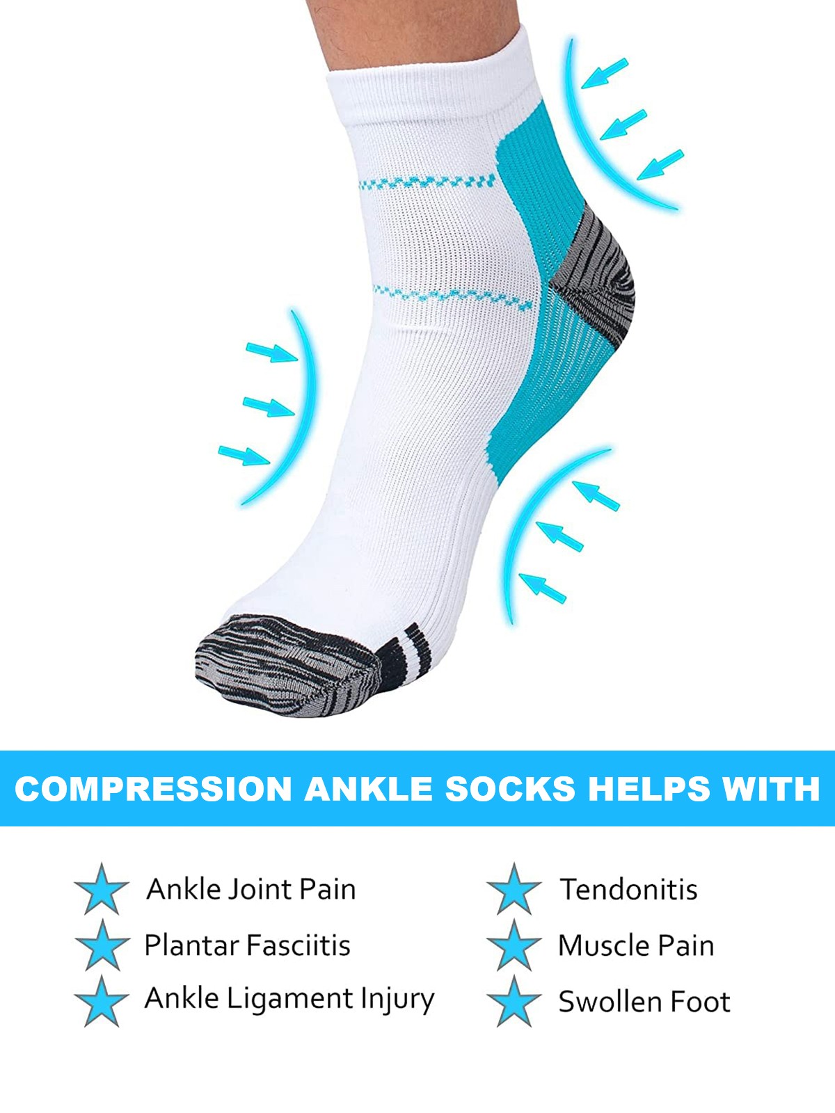 1PCS Orthotic Compression Socks -Plantar Fasciitis Arch Ankle Pain Relief Unisex