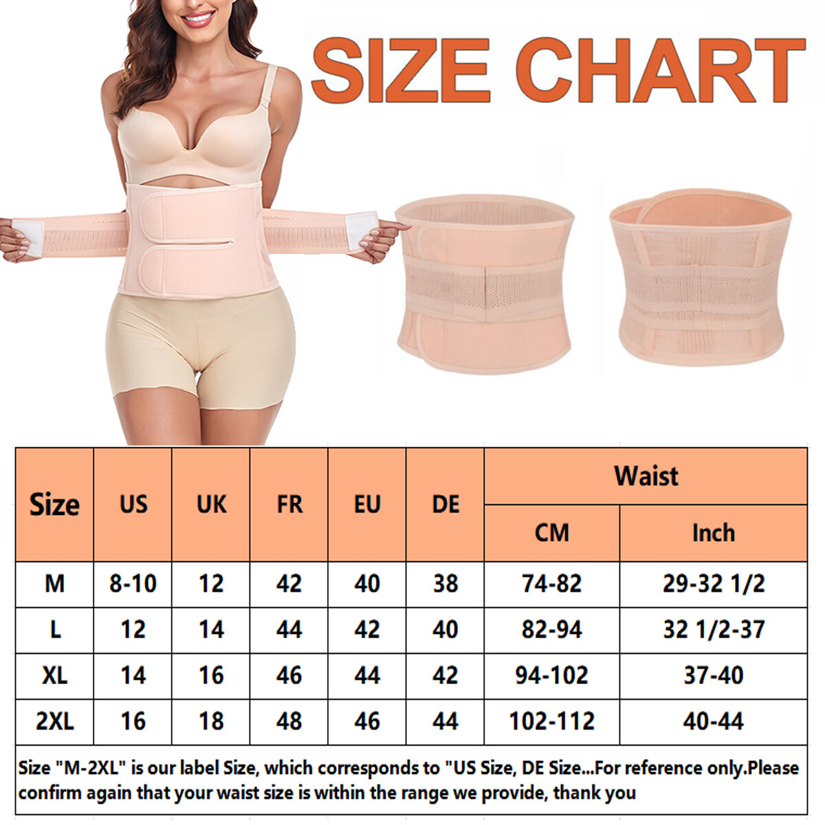 Postpartum Belly Band & Abdominal Binder C-Section Wrap Recovery Support Belt US