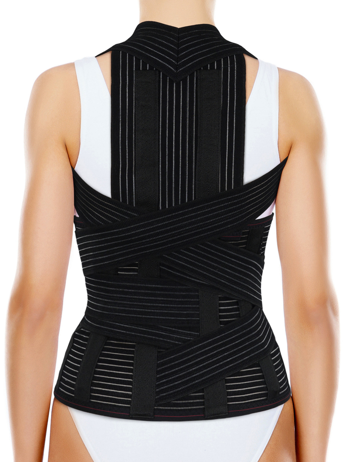 Full Back Support Brace with Removable Dorso-lumbar Pad – Back Pain Relief
