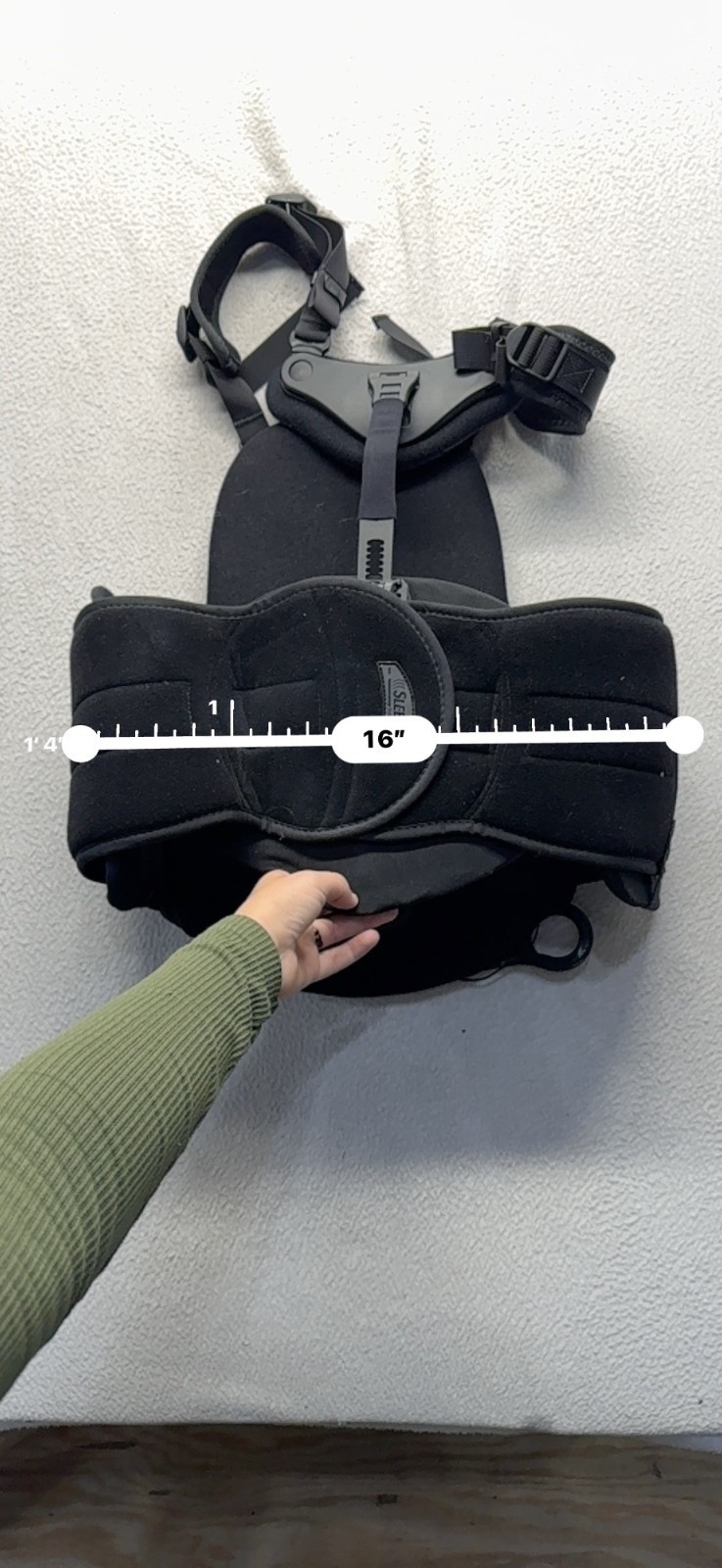 Sleek Adjustable Back Brace With Shoulder Straps By Thuasne & Sleeq Black 109B