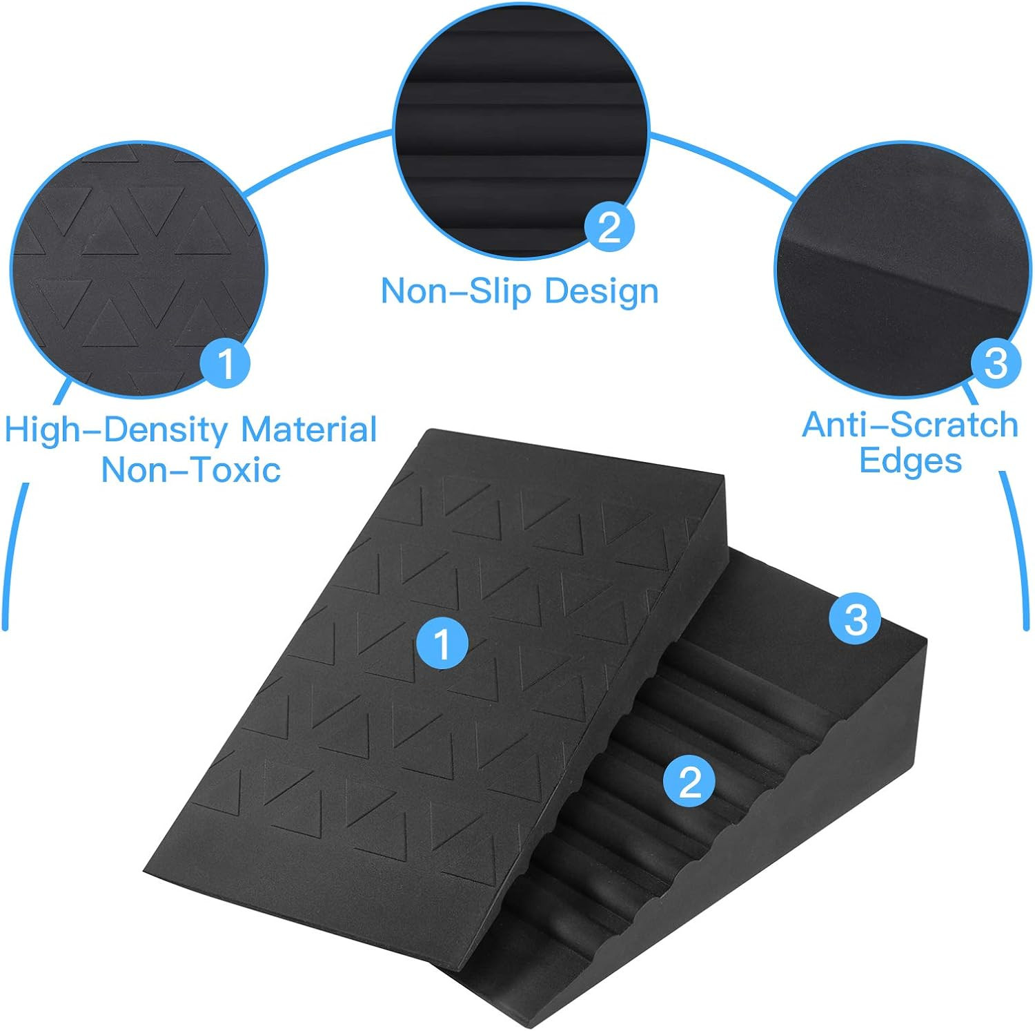 Squat Wedge Height Adjustable Slant Board for Heel Elevated Squats Calf Stretche