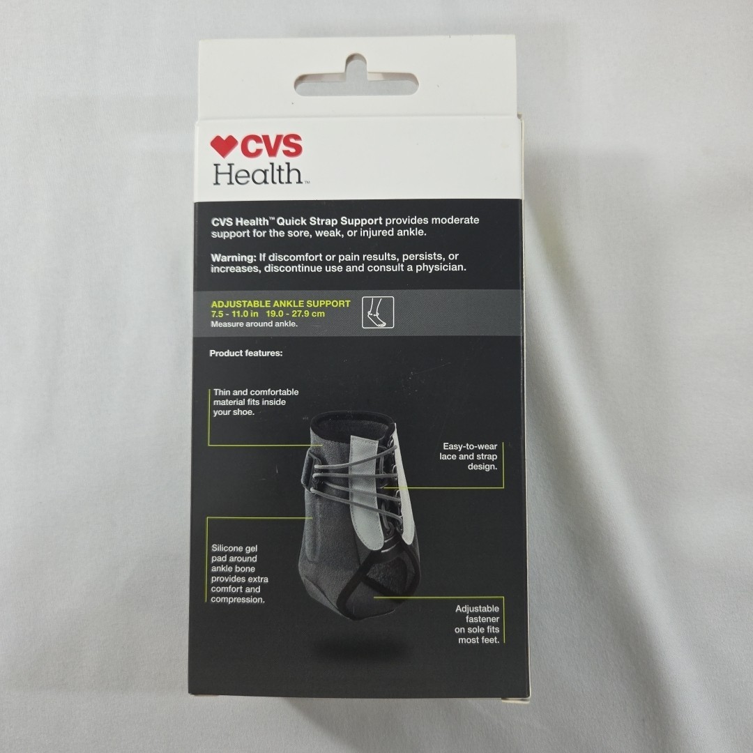 CVS Health Moderate Support Ankle Quick Strap Support One Size – Lot of 12 NEW
