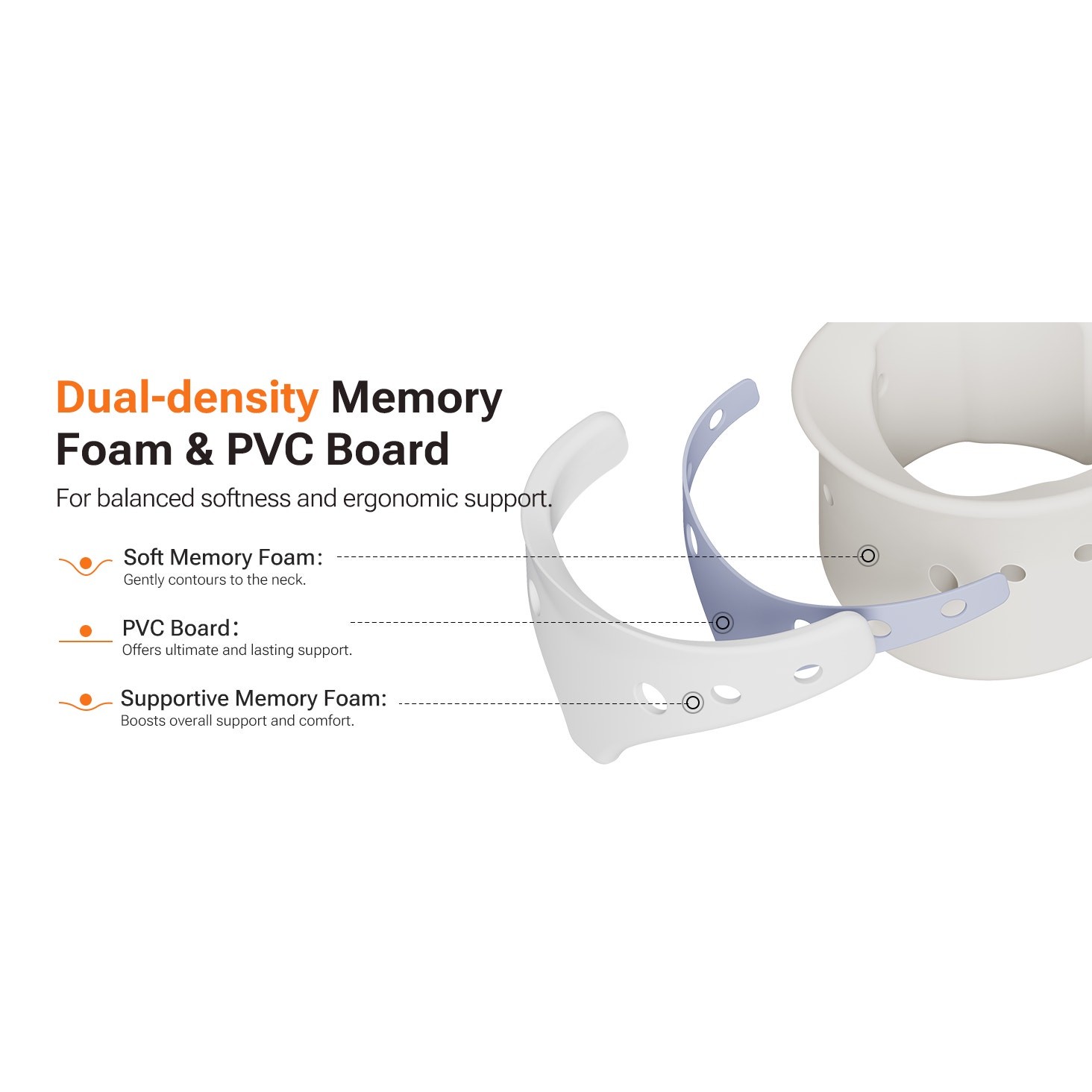 Pink Ergonomic Neck Brace V-Shaped Cervical Collar for Pain Relief & Support M