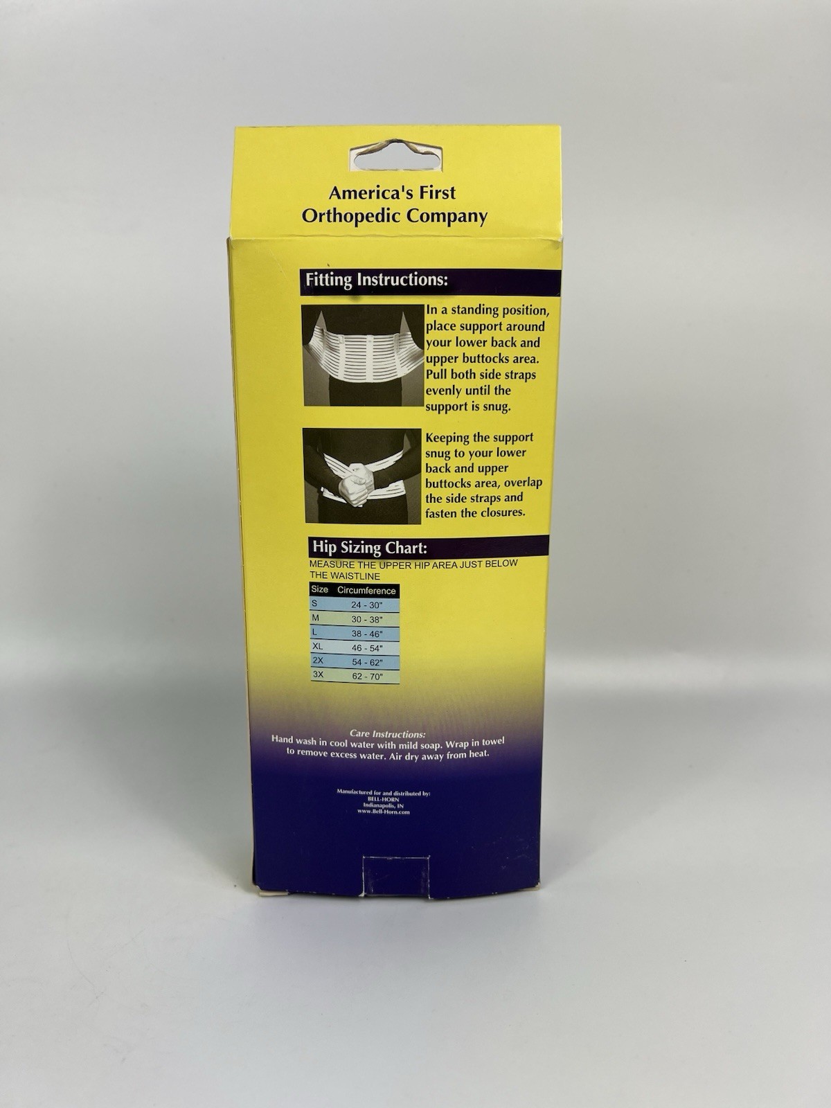 NEW Bell-Horn Low Contour Lumbar Sacral Suppport Size Small White Color