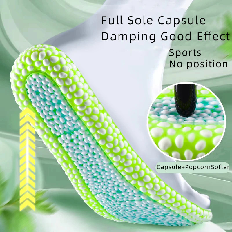 TPU Sports Insoles Soft Elastic Shock-absorbing Breathable Soles Pad Sweat-absor
