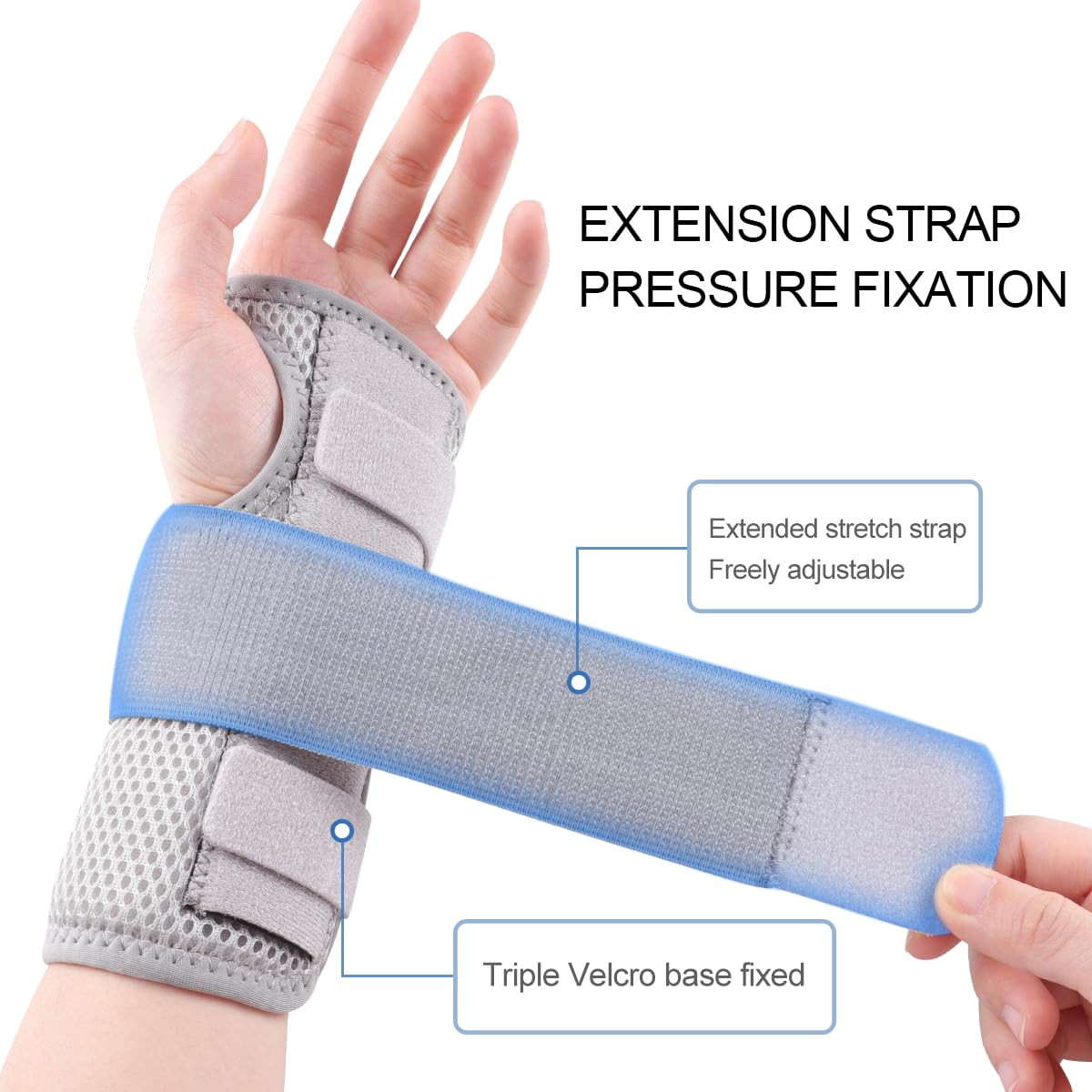 Carpal Tunnel Wrist Brace Night Support with Splints Right Hand, Hand Brace for
