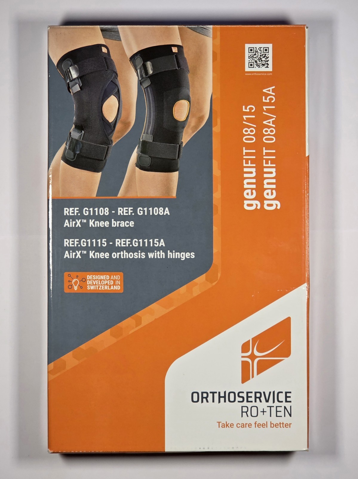 ROTEN Genufit 08 AirX Fabric Tubular Knee Pad with Spiral Slats Size M